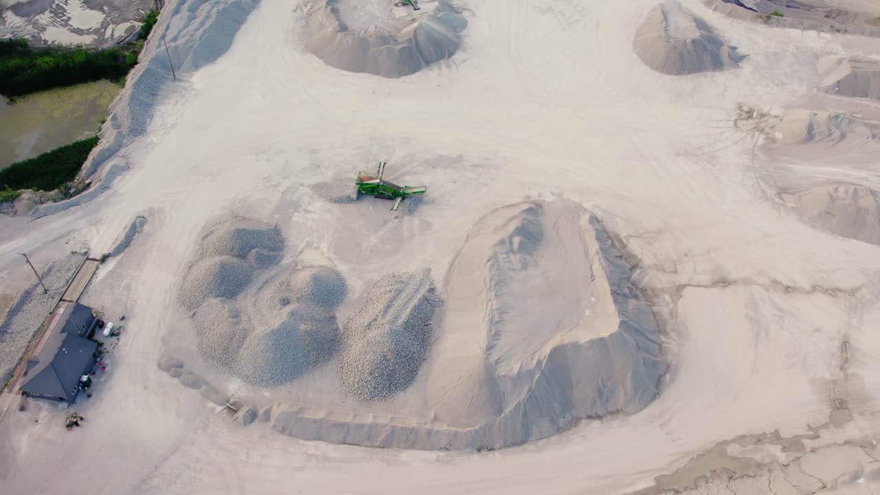 사무실 및 스케일 하우스, 컨베이어 벨트 기계 시스템  ⁇ 에 건설 자갈의  ⁇ 도 공중  ⁇ 어리