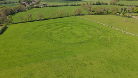 aerial view of hill of ward in county meath, ireland