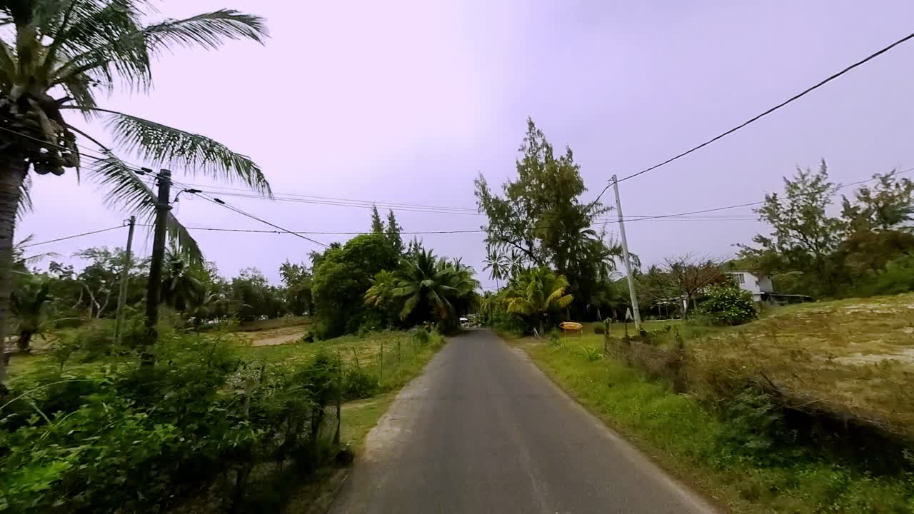 A scenic exploration of the winding interior roads of Rodrigues Island, revealing the island’s natural beauty and rural landscapes.