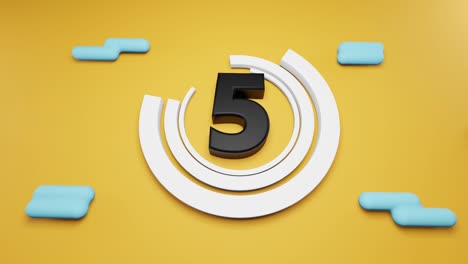 special 3d countdown animation from ten to one ( 10 - 1 ) numbers rotation flip count down 4k animation 3d rendering