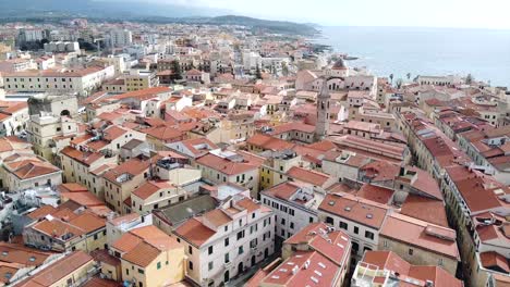 sardinia alghero old town skyline, with cityscape view on a beautiful clear day