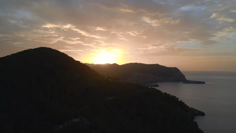 ibiza mountain sunset colorful benirras bay island