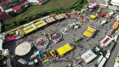 Aerial-View-of-a-Fairground-in-City