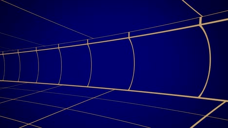 líneas de cuadrícula en movimiento en fondo azul 4k
