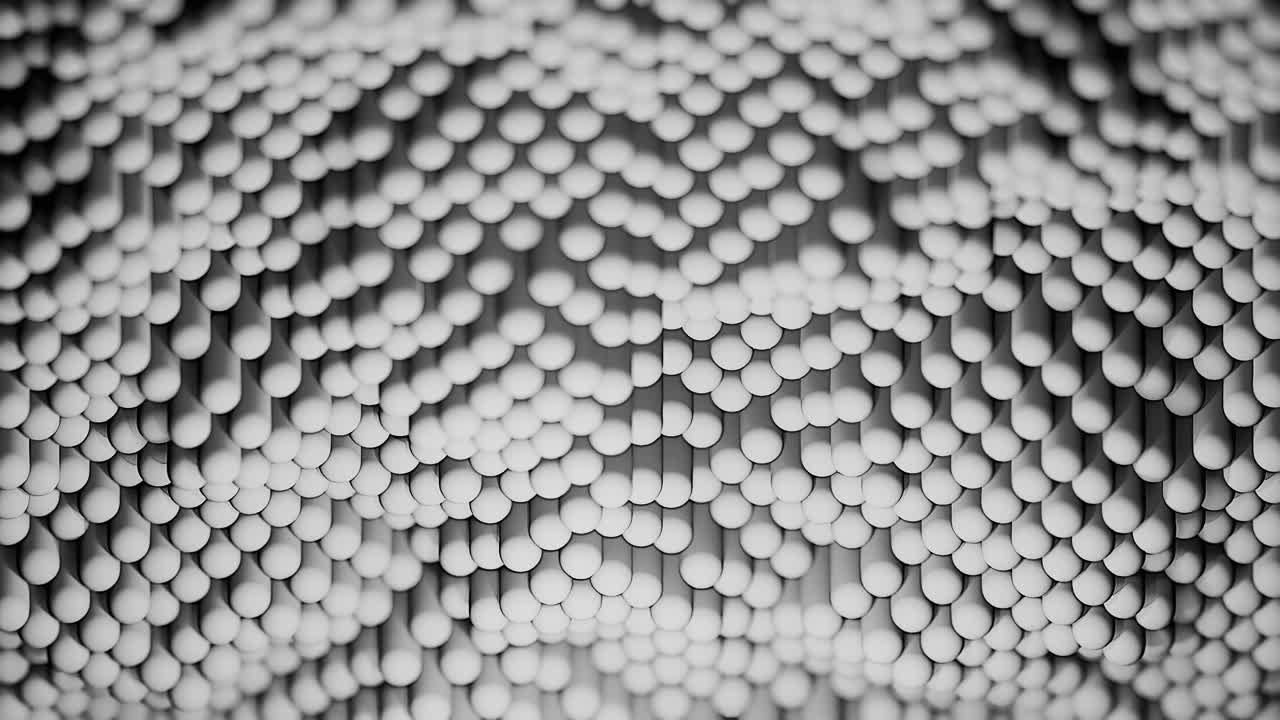 Abstract Geometric Pattern of Waving Cylinders