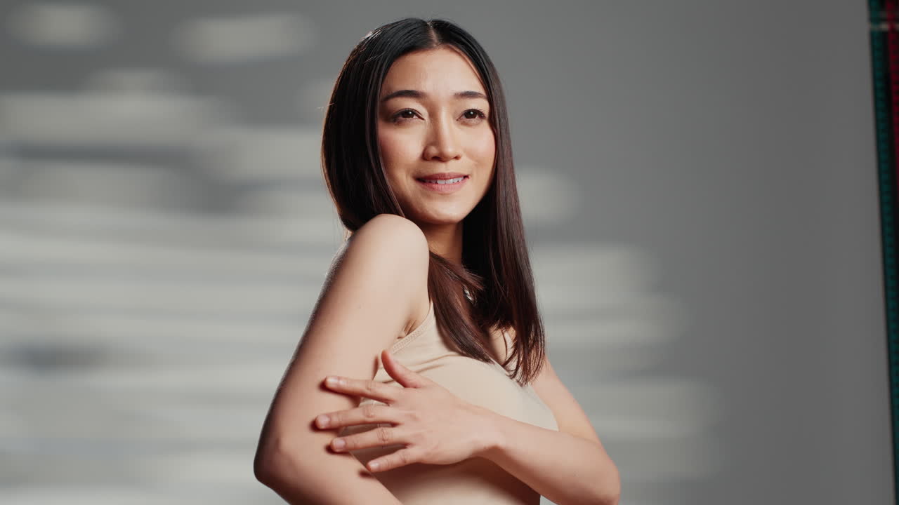 Beautiful Asian woman portrait with skincare and beauty concept