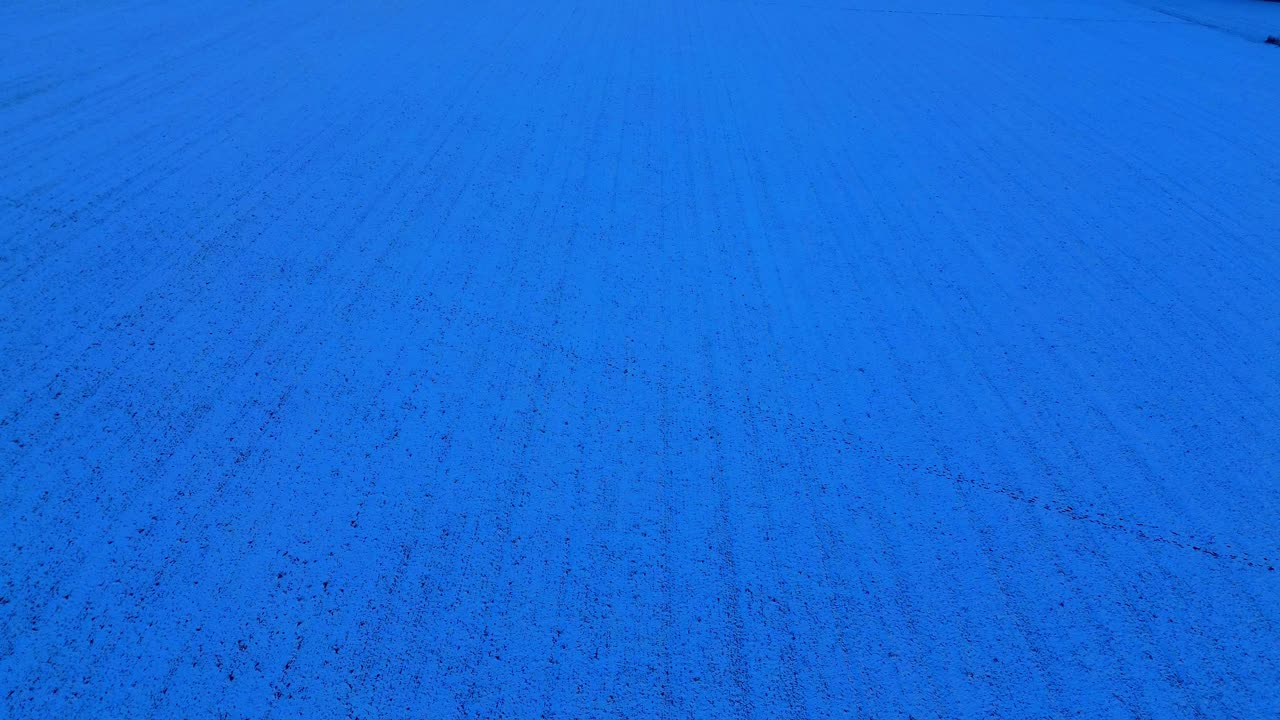 눈 인 농장 위 의 황혼 의 빛