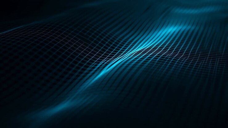 Abstract Digital Wave Grid Background