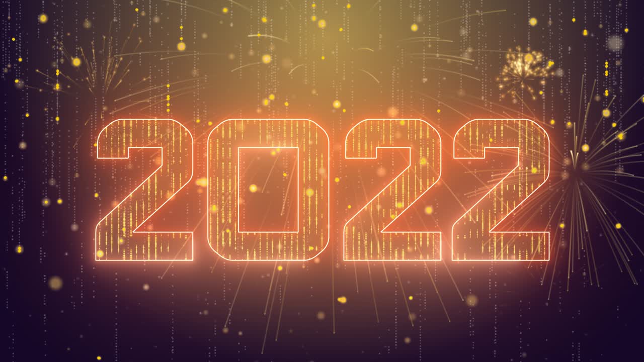 2022 Glowing New Year Digital Design