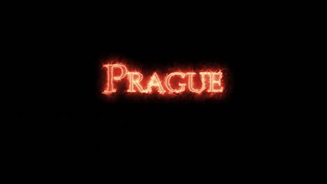 prague written with fire. loop