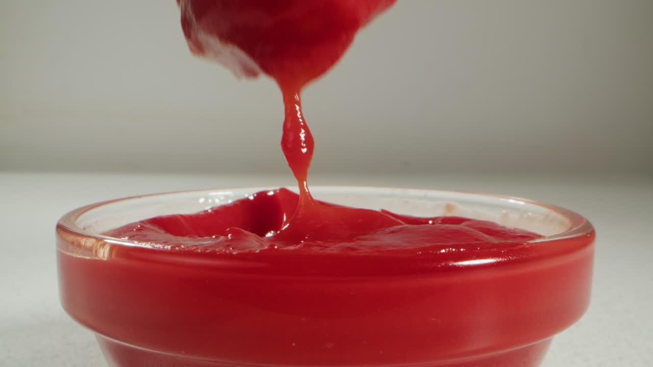 Hand Dipping Fried Chicken into Ketchup