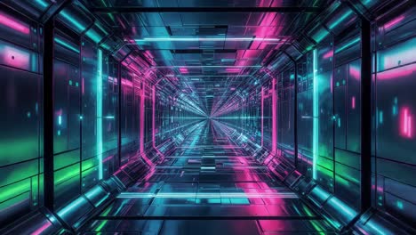 túnel futurista de neón