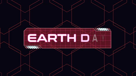 geometric earth day sign encourages environmental awareness
