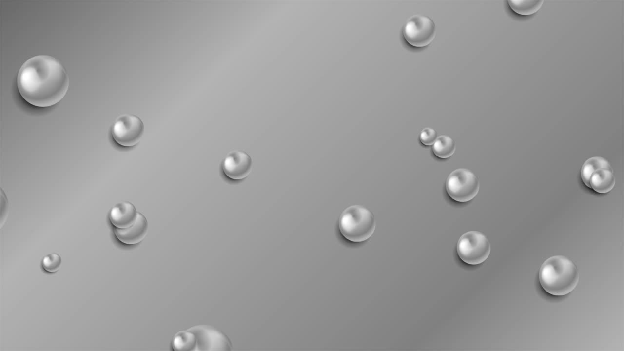 Grey metallic abstract geometric motion background with glossy circles