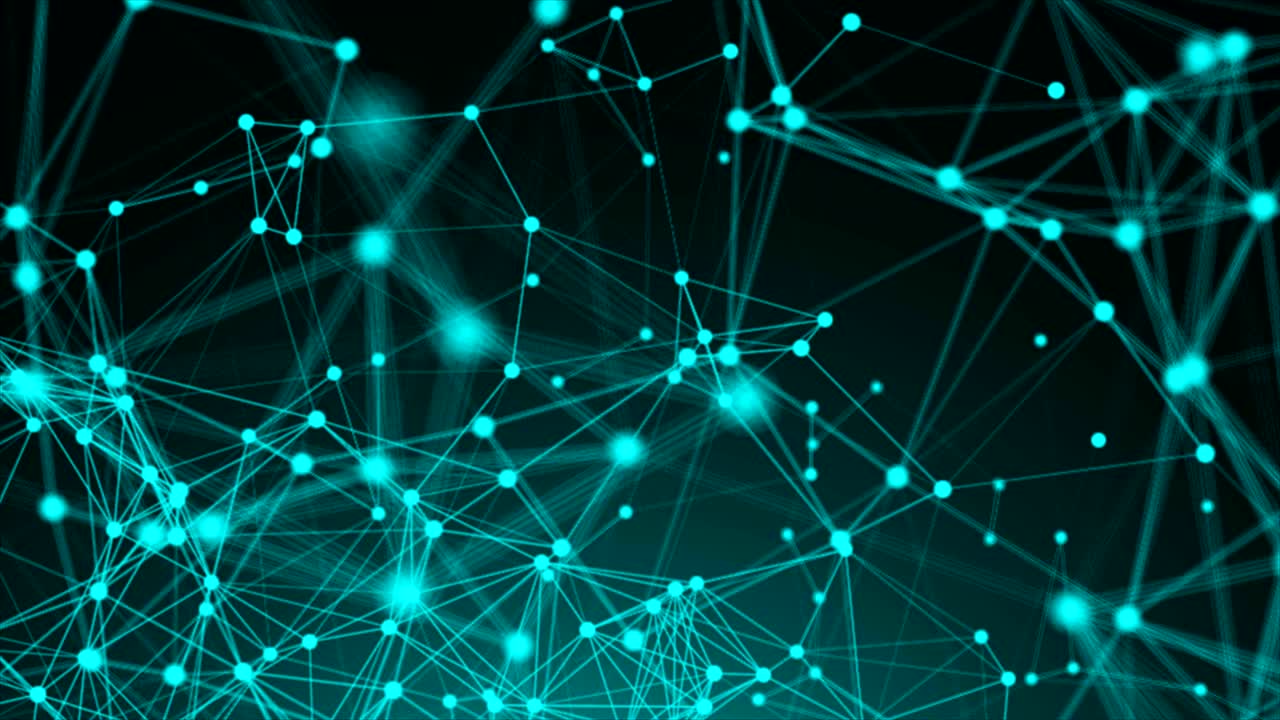 Abstract polygonal space with low polygons. Background with connecting dots and lines. Connection structure. 3d render