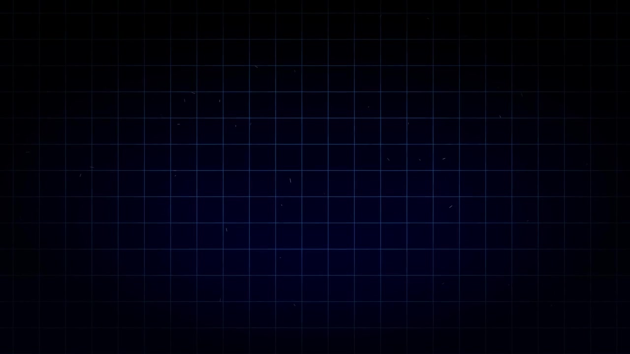 Dark Blue Grid Background with Subtle Dust Particles