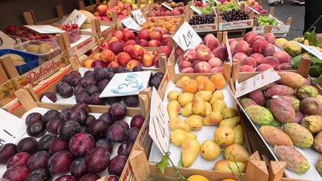 vibrant fruit stall in naples, italy