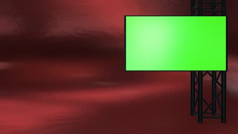 red virtual set studio backdrop talk show stage 3d render