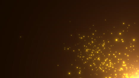 Bewegung-Gelbe-Partikel-Und-Sterne-Im-Abstrakten-Hintergrund-Der-Galaxie-1