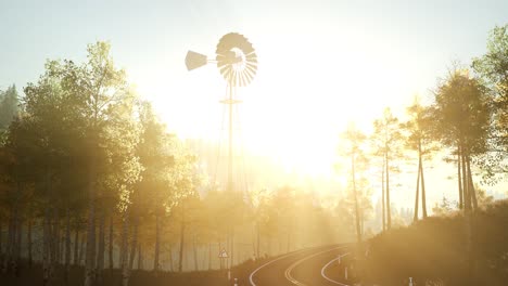 typical old windmill turbine