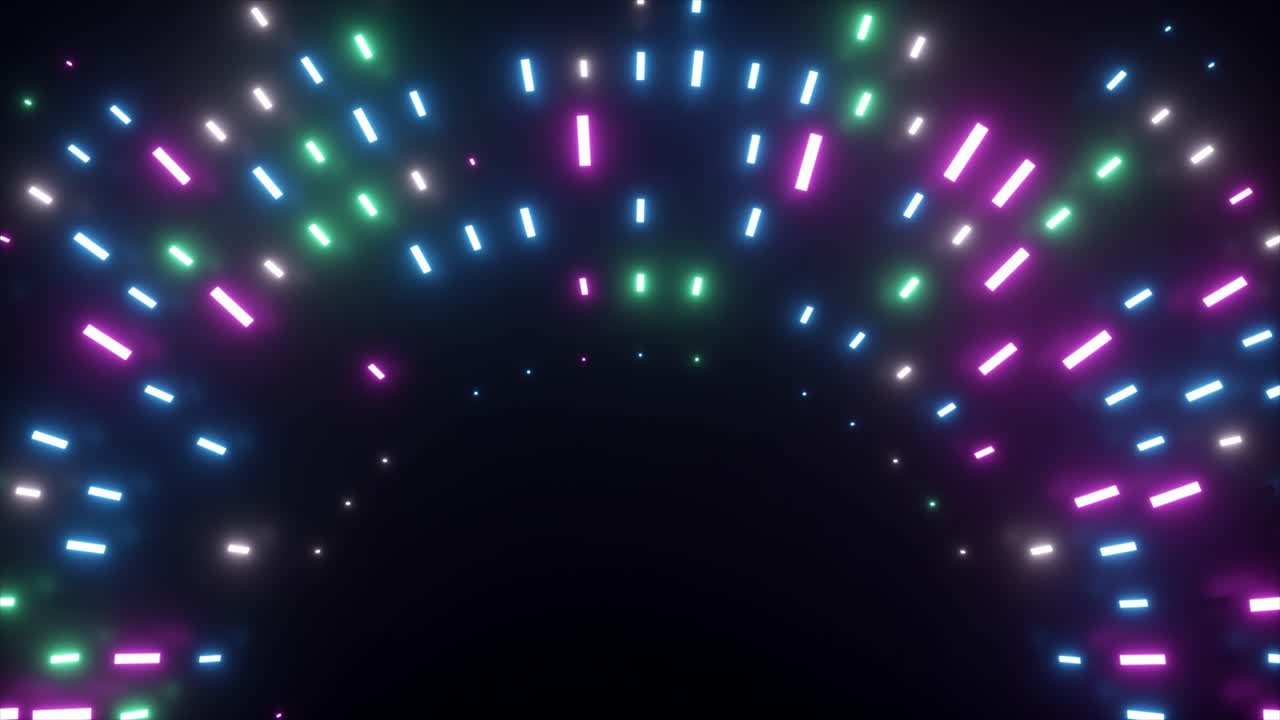 Sfondo astratto con arco di luci al neon