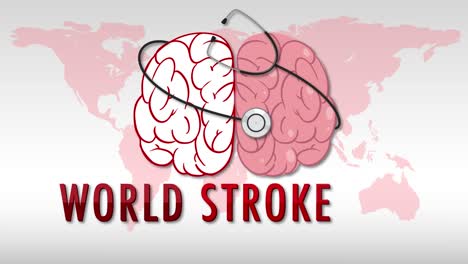 secuencia animada que revela el mensaje del día mundial del derrame cerebral