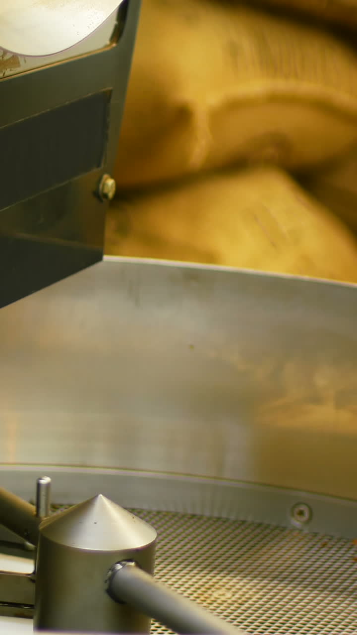 Close-up of coffee grinding machine