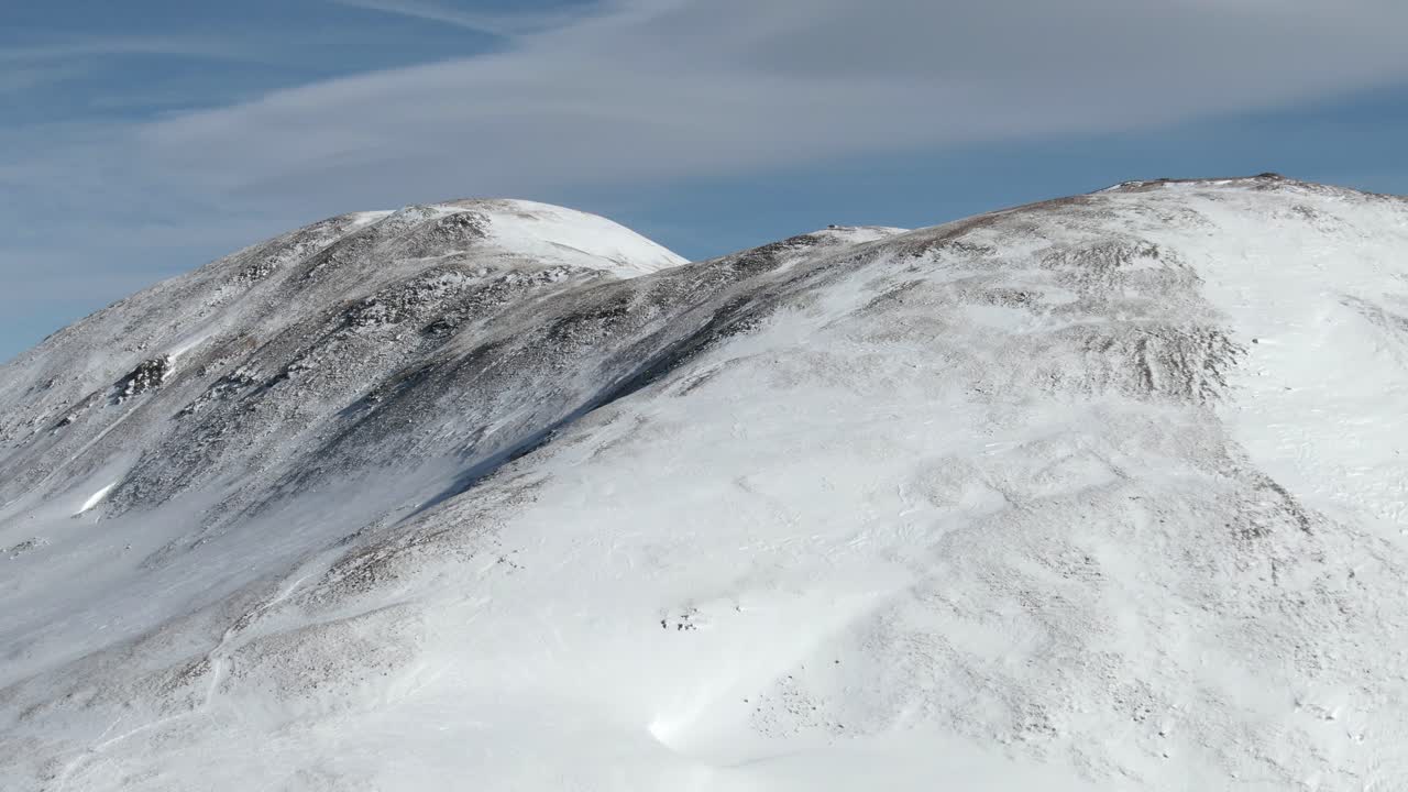 콜로라도 주 러브랜드 패스에서 산봉우리의 공중 전망
