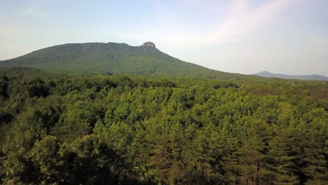 Aerial-of-Pilot-Mountain-in-the-distance