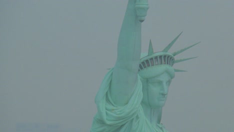 helicopter aerial of the statue of liberty in new york city 3