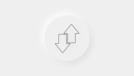 exchange arrow transfer icon on white background. 4k