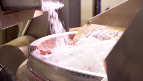 meat production line - mixing ingredients
