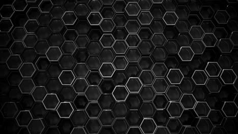 4k abstract honeycomb grid. technology background.