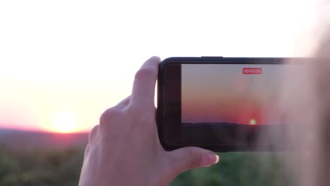 Recording a sunset with a phone