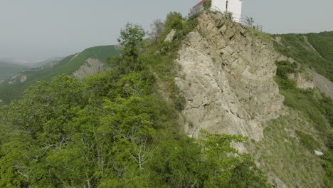 modest georgian church far away from civilization, open for religious tourism