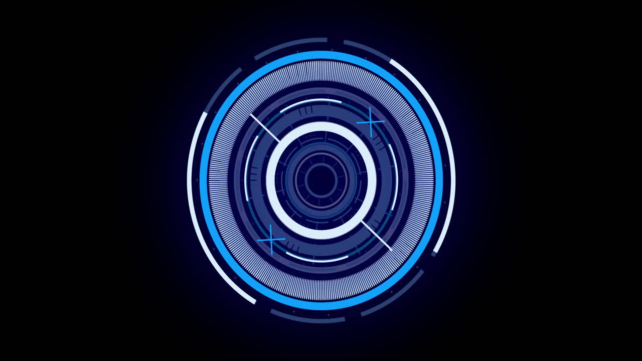 animación de la exploración del alcance sobre un fondo negro