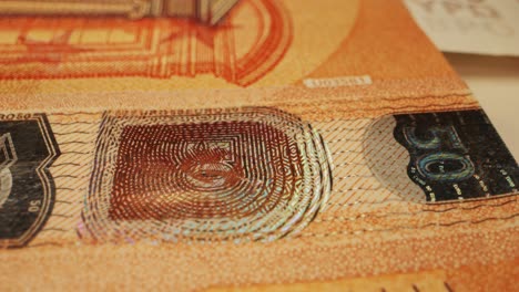 fifty euro banknotes close-up. european currency eur, eu central bank. 50 euro money macro. economy, financial and banking concept in european union.
