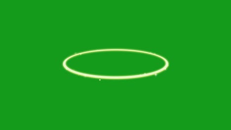 shining circular ring motion graphics with green screen background