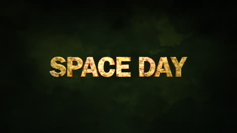 space day with dark green fog in galaxy