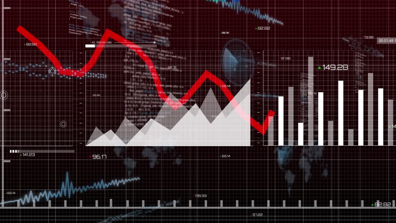 Animation of data processing over diagrams
