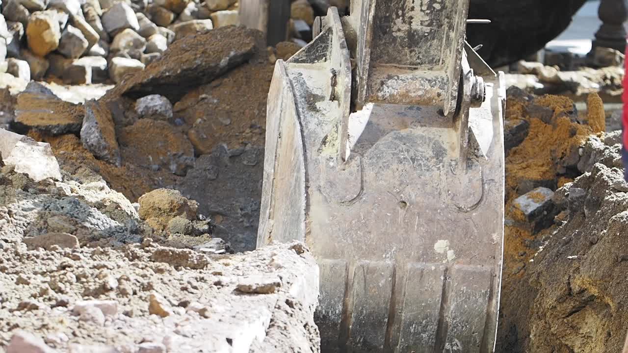 Excavation Site with Excavator