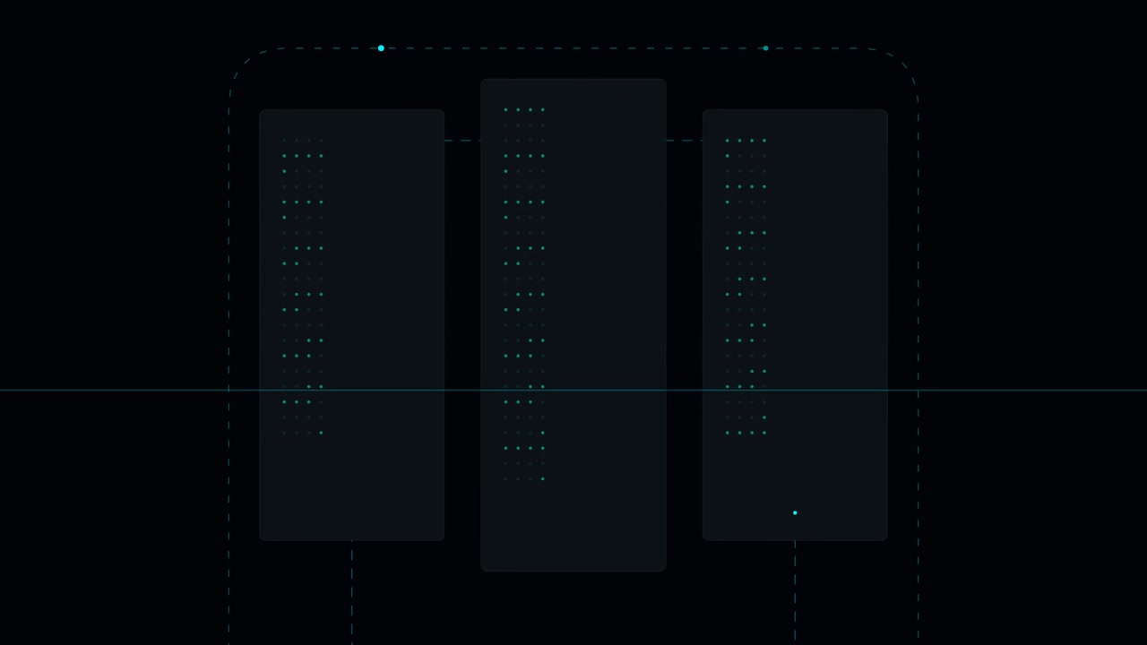 Abstract Digital Server Data Processing Animation