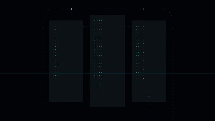Abstract Digital Server Data Processing Animation