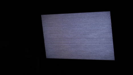 tv panel with white noise and sound