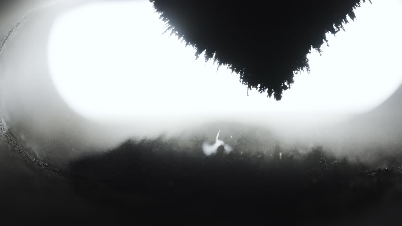 Black Sand Particles Rising With Magnetic Field