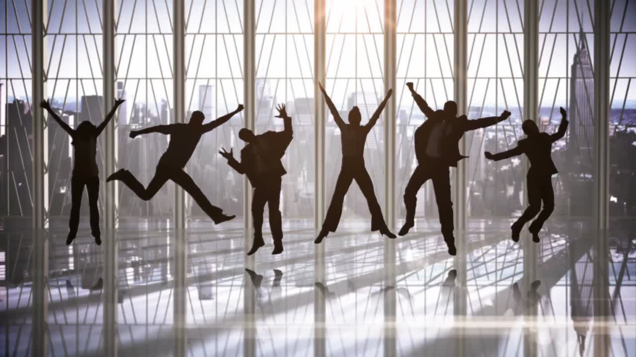 느린 속도로 뛰어다니는 사업가들의 시리즈