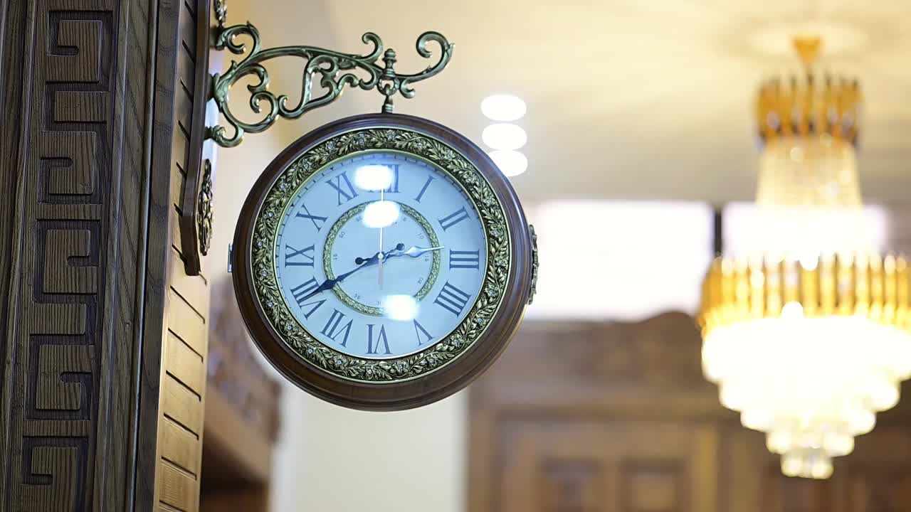 Clock hanging on the wall in House