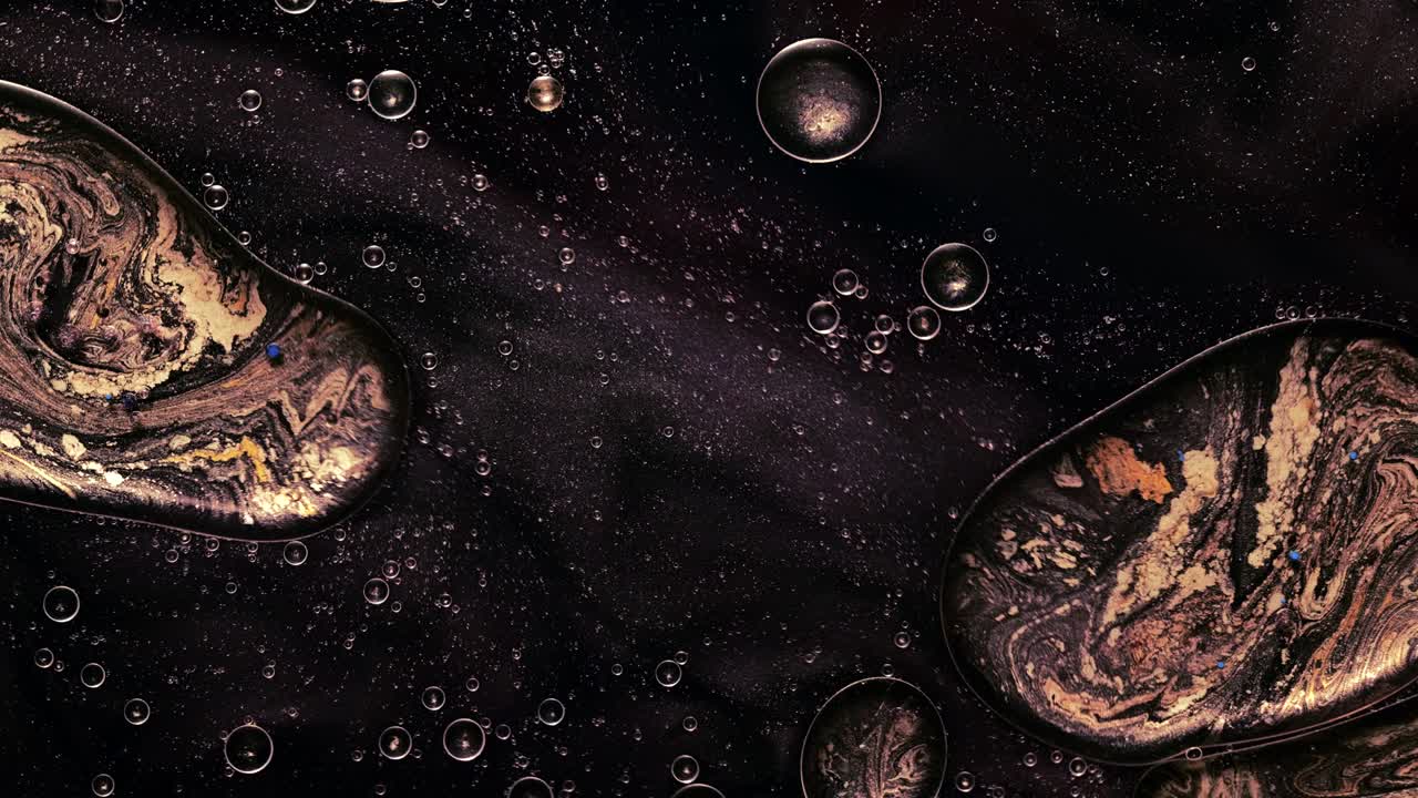 잉크 물 흐름 세포 분열 페인트 운동 거품