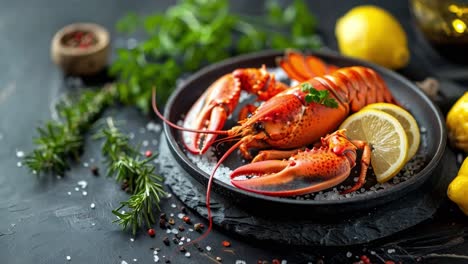 lobster with lemon and herbs
