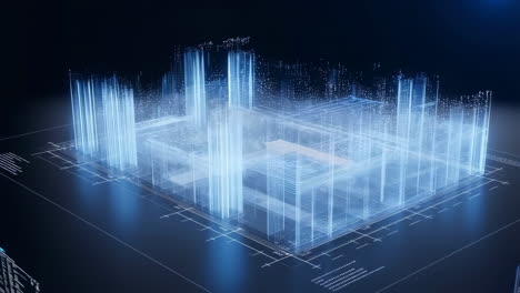 Holographic Architectural Blueprint Evolution